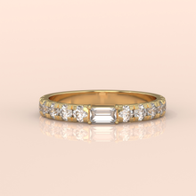 18k Gold Couple Rings – Baguette Diamond Matching Wedding Bands, Unique Engagement or Anniversary Set (Copy) (Copy)