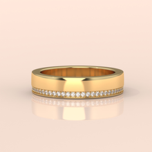 925 Sterling Silver Elegant Gold Couple Rings with Diamond Halo Design – Matching Wedding Bands for Him and Her