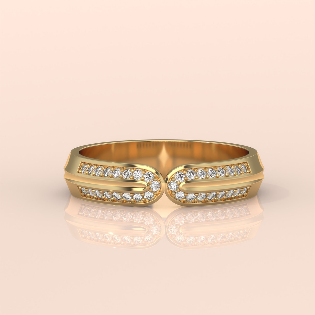 10k Gold Couple Wedding Bands – Matching Elegant Rings with Diamond Accents, Perfect for Engagement or Anniversary