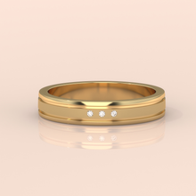 10k Gold Couple Wedding Bands – Elegant His and Hers Matching Rings with Diamonds