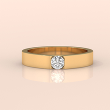 18k Gold Couple Ring Set – Matching Bands with Solitaire Diamond, Ideal Wedding or Engagement Gift for Couples (Copy) (Copy)