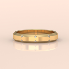 10k Gold Couple Wedding Bands – His and Hers Matching Diamond Rings, Minimalist Promise or Engagement Set