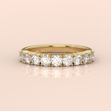 10k Gold Couple Ring Set – Geometric Stair-Inspired Bands with Diamonds, Modern His & Hers Design